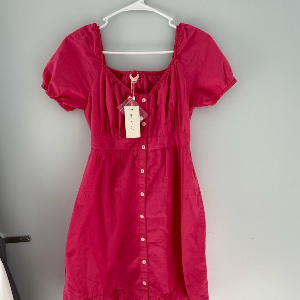Hot pink Button-Down Dress